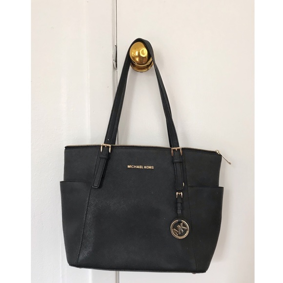 MICHAEL Michael Kors Handbags - [Michael Kors] Black Leather Tote Shoulder Bag